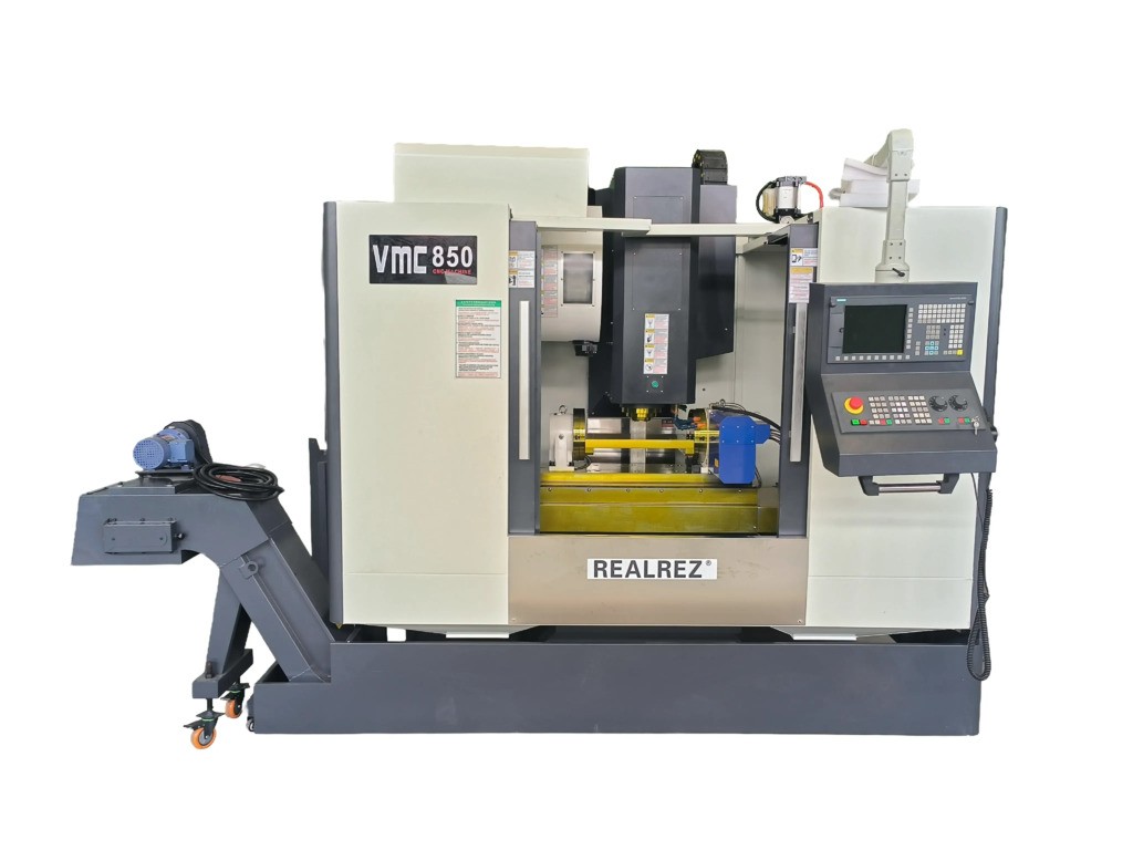 Фрезерный обрабатывающий центр с ЧПУ VMC850 (4-ая ось + конвейер + Siemens 828D)