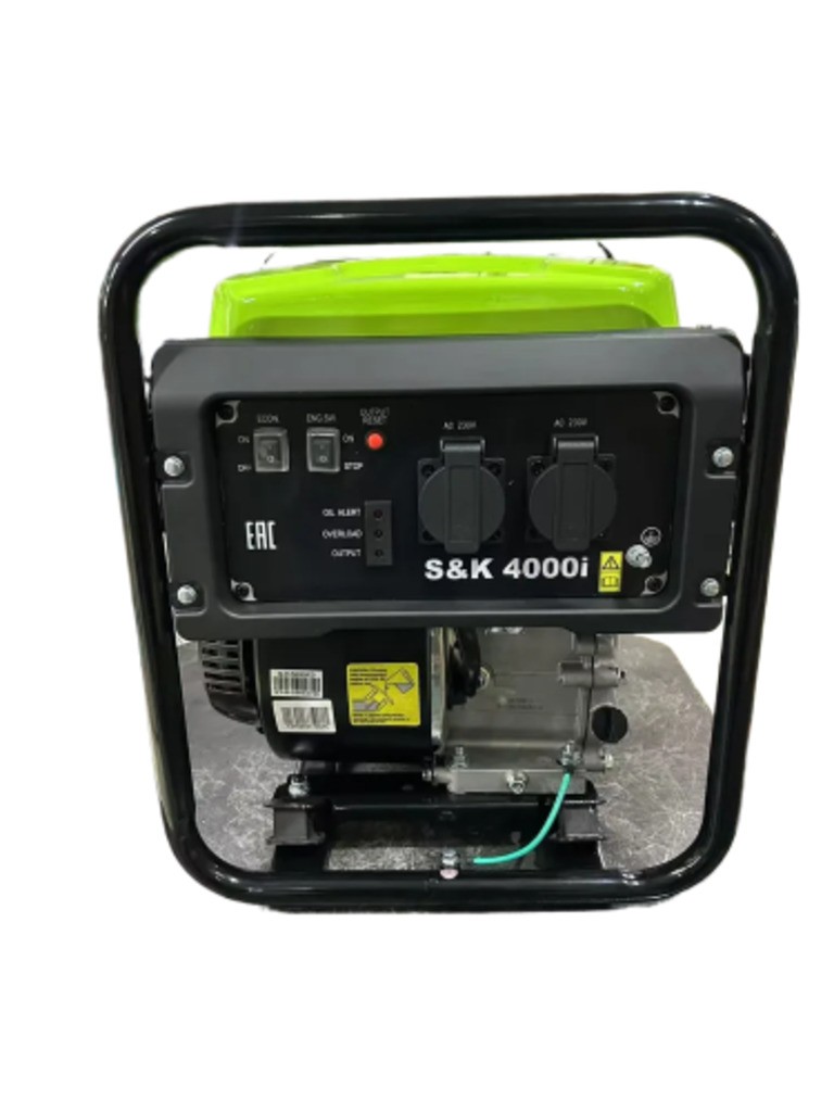 Генератор S&K 4000i инвертор (3,2/3,6 кВт,двиг.208 см³,бак 7 л,ручн старт,медная обмотка)