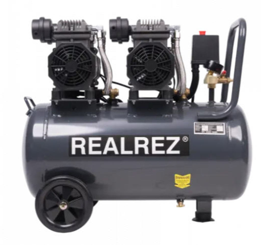 Безмасляный компрессор REALREZ RMZB-50, 8 бар, 2400Вт