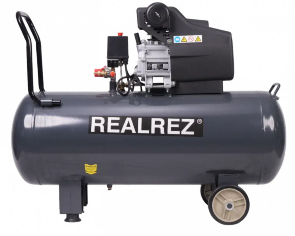 Поршневой компрессор REALREZ RBM-100, 8 бар, 1500Вт, 220В