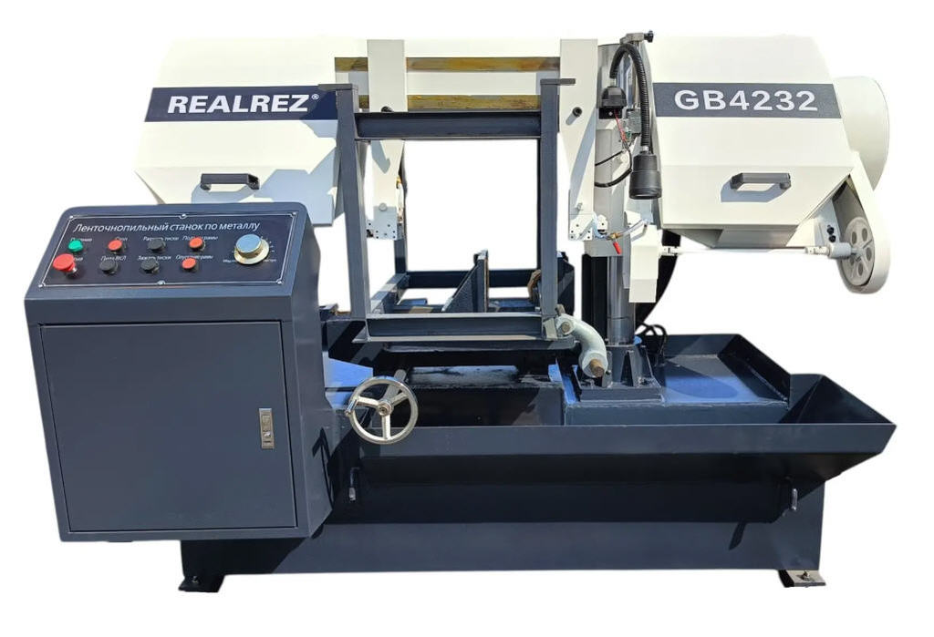Станок ленточнопильный полуавтоматический REALREZ GB4232, 3800Вт, 380В