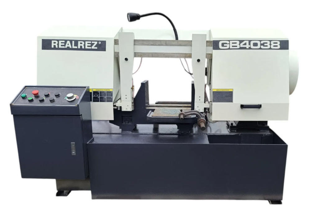 Станок ленточнопильный полуавтоматический REALREZ GB4038, 2200Вт, 380В