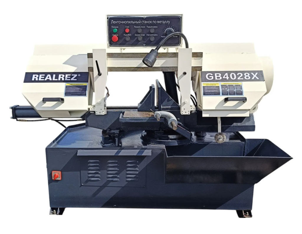 Станок ленточнопильный полуавтоматический REALREZ GB4028X, 3,8кВт, 380В
