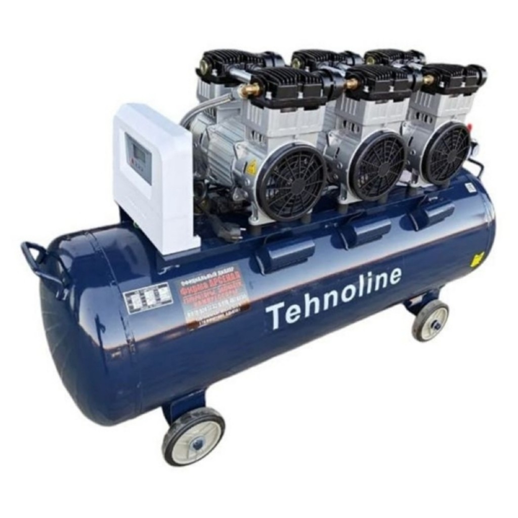 Компрессор Tehnoline ТВ1100*3/100(150 л.)3,3кВт/8 атм/прямая передача/безмасляный