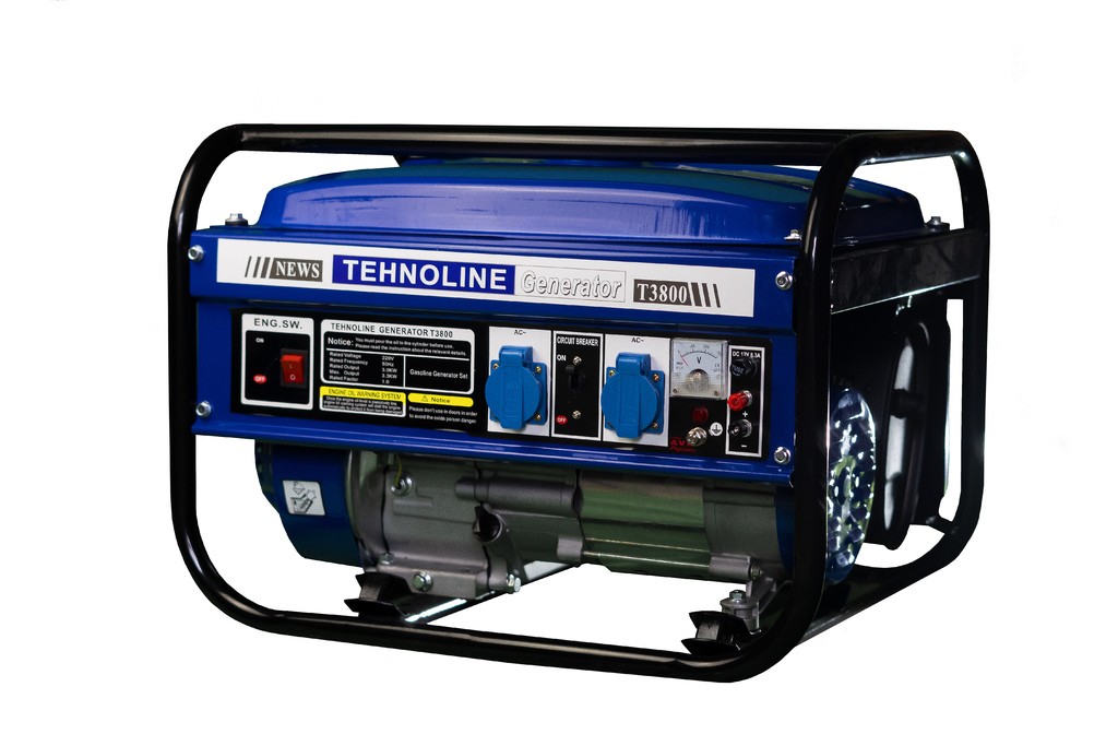 Генератор Tehnoline T3800 (3/3,3 кВт ручной старт, алюминиевая обмотка, ротор 12 см)